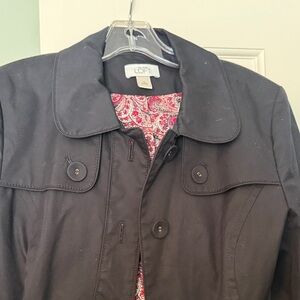 LOFT Women's Black Trench Coat